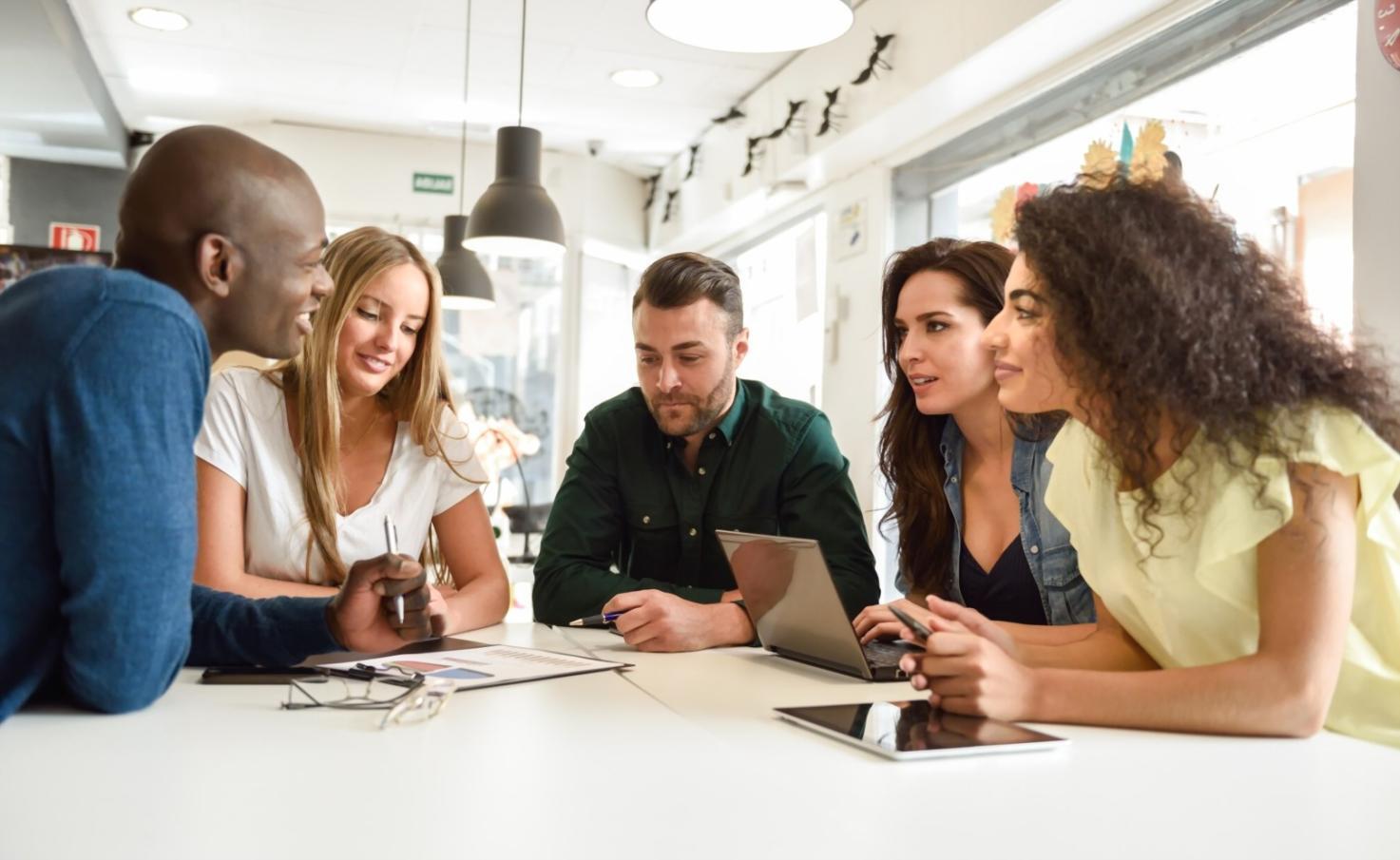 Strategiebesprechung im Team